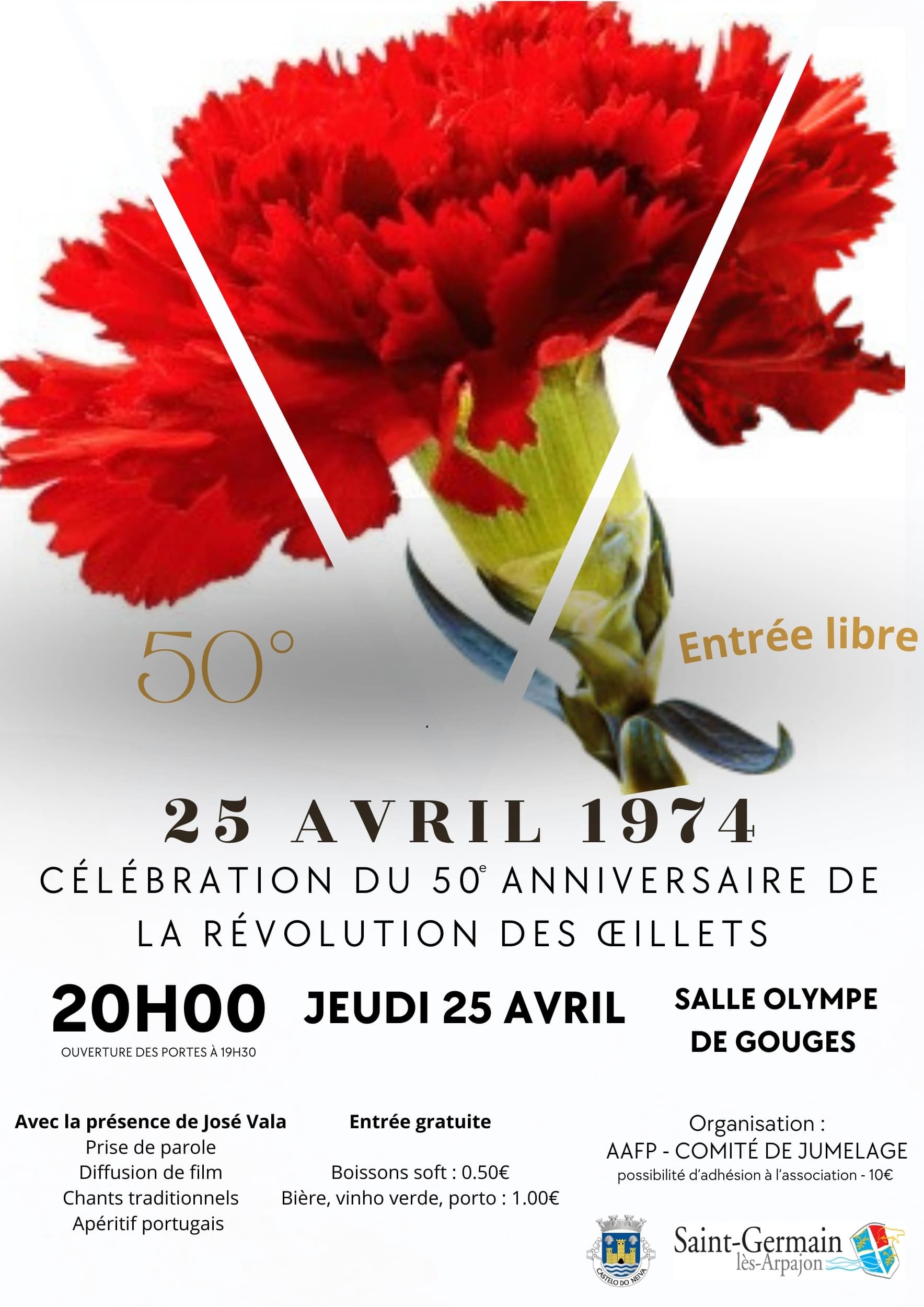 50e anniversaire de la Révolution des Oeillets