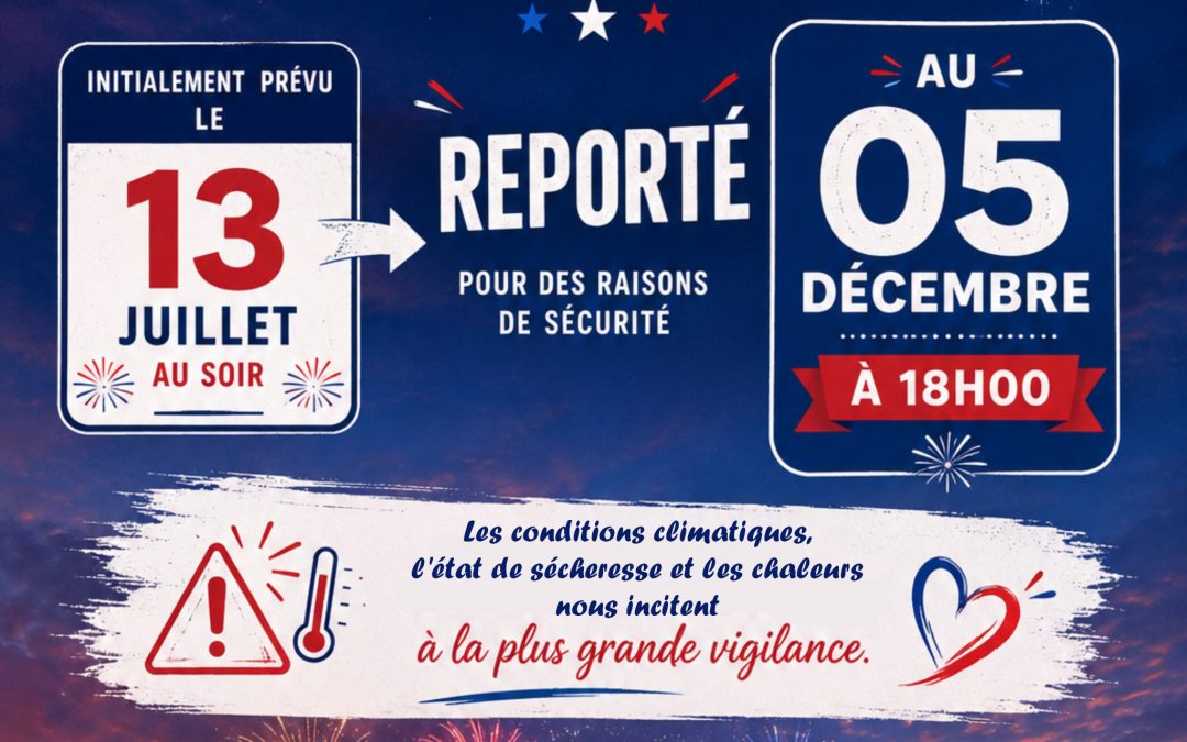 Feu d’artifice reporté